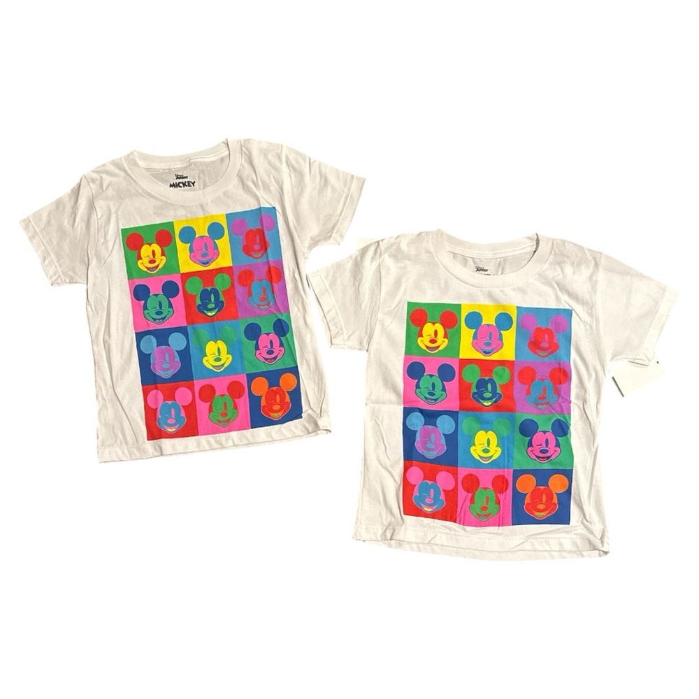 Mickey mouse Disney Jr 100% cotton colorful tee shirts 2 available size 4 NEW